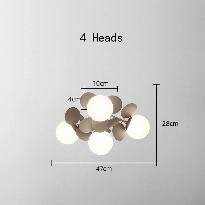 Petals Ceiling Chandelier Light Fixture for Nordic Living Room & Bedroom