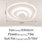 Modern Ripple LED Ceiling Chandelier for Living Room Bedroom Study Decor