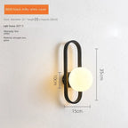 LED Glass Wall Sconce Lamp for Bedroom Living Room Staircase