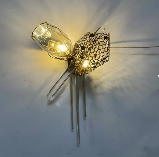 Modern Luxury Glass Chandelier for Duplex Stairs Living Room Art Metal Lighting