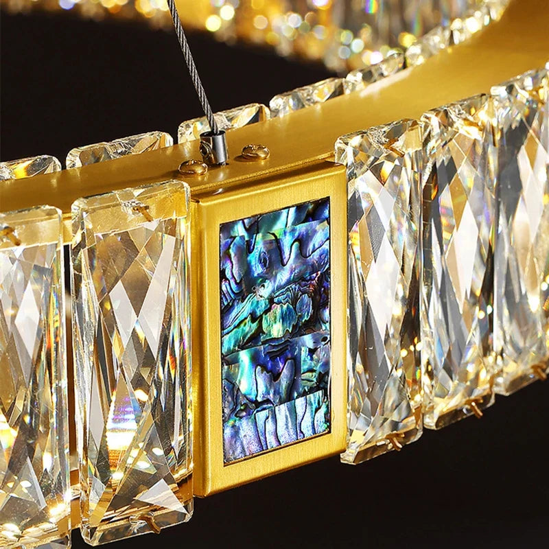 Crystal LED Chandelier for Kitchen Dining Room Duplex Villa Lighting Fixtures