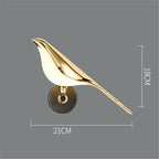 Modern Magpie Bird LED Wall Lamp for Bedroom Decor