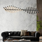 Modern Nordic Fishbone Chandelier for Living Room, Restaurant, and Office