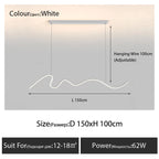 Modern Line Chandelier Pendant Light for Dining Kitchen Bar Décor