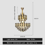 Crystal Hollow Villa Chandelier: Modern Luxury Pendant Light for Living Room and Hotel Lobby