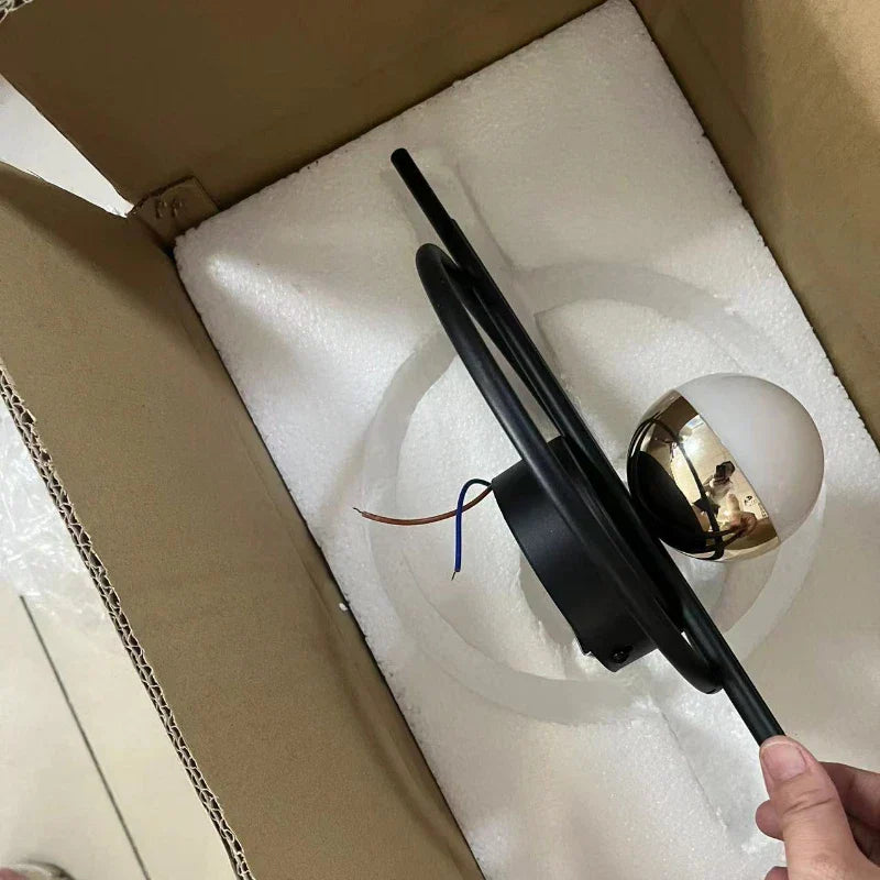 Glass Ball LED Wall Lamp Modern Light Luxury Home Decor Fixture