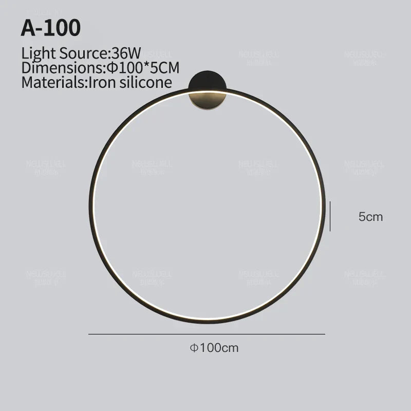 Round LED Wall Lamps for Bedroom & Living Room Decor