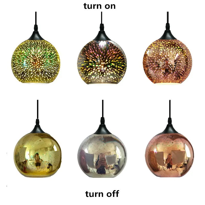 Colorful Glass Ball LED Pendant Light for Bar Dining Kitchen.