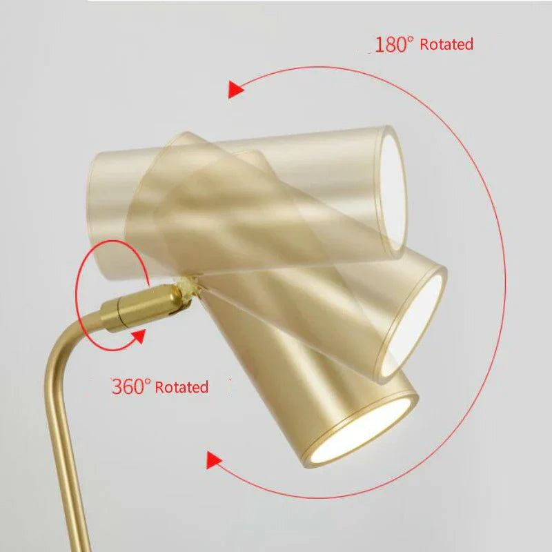 Rotatable LED Wall Lamp with Switch for Bedroom, Living Room | Modern Sconce Lights