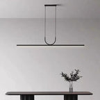 Black Art LED Ceiling Chandelier for Kitchen Island and Dining Room