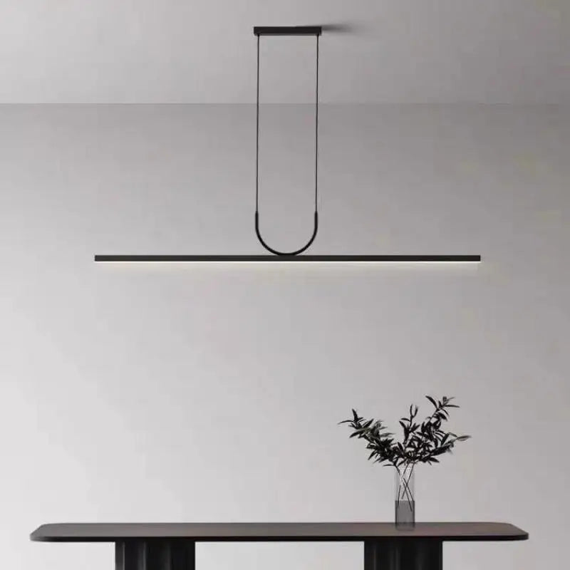 Black Art LED Ceiling Chandelier for Kitchen Island and Dining Room