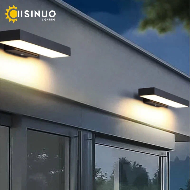 Dusk Dawn Motion Sensor Outdoor Wall Light Modern Sconces for House Garage Balcony