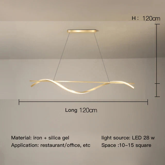 Modern Aluminum Iron Pendant Lamp by - LED Island Dining Light Fixtures