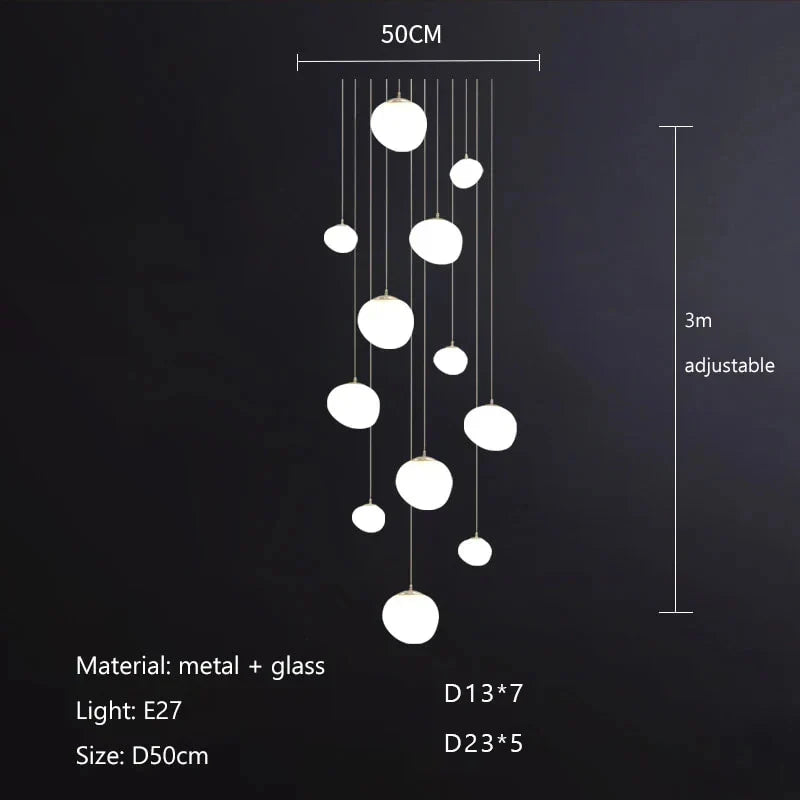 Gregg Glass Pendant Light: Stylish LED Hanging Lamp for Dining Kitchen LOFT.