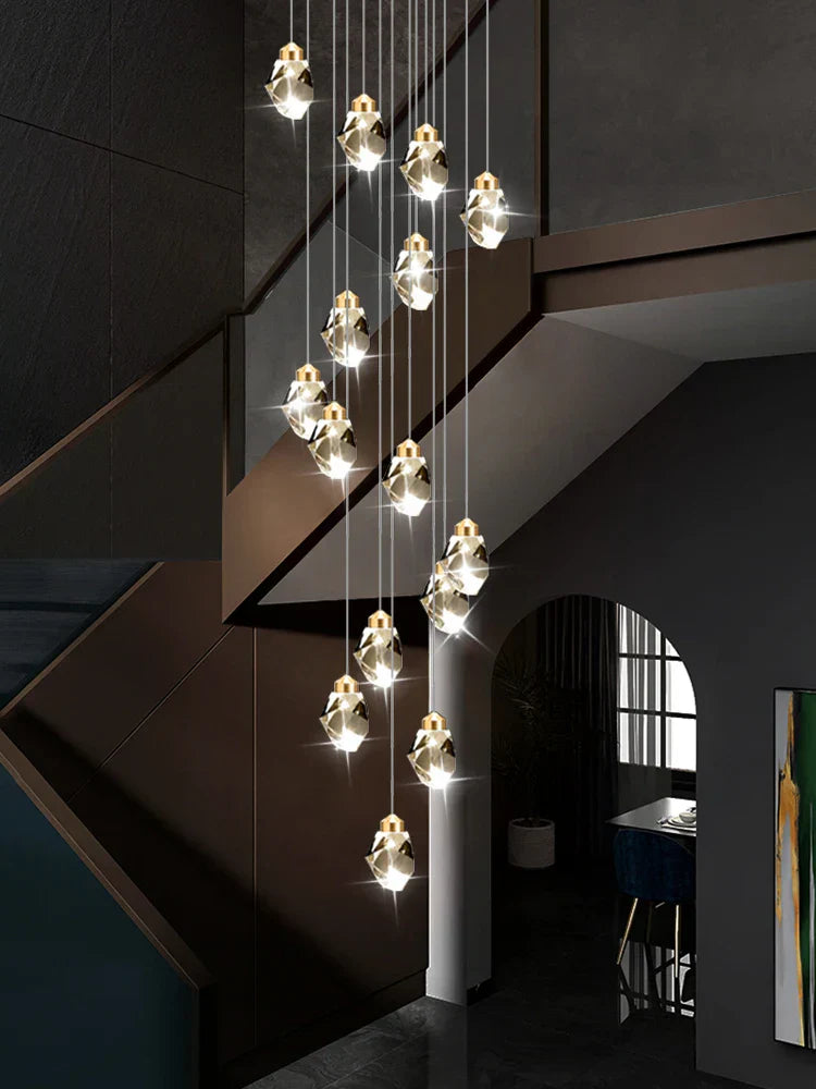 Nordic Crystal Chandelier | Living Room Villa Ceiling Light