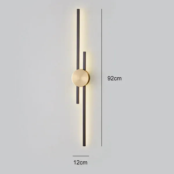 Minimalist Copper Wall Light for Bedroom and Living Room