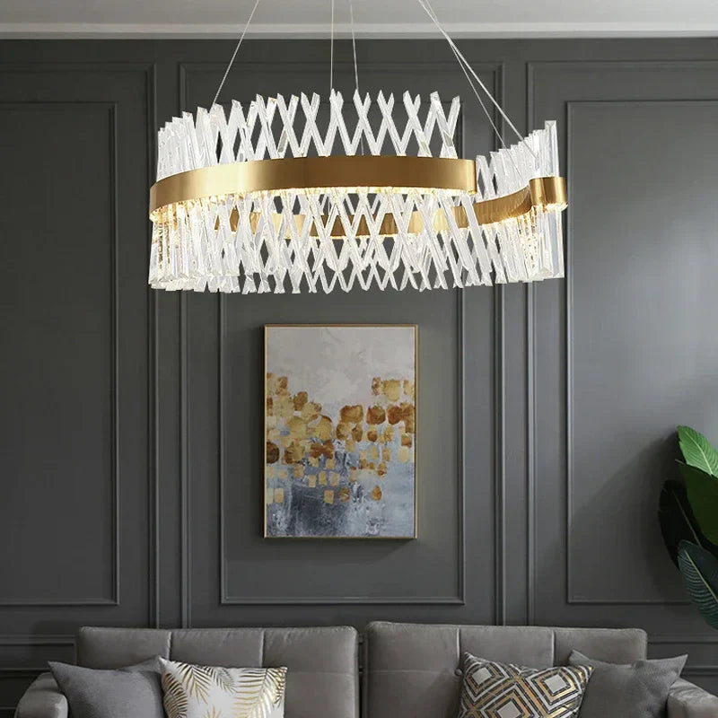 Luxury Crystal LED Pendant Lights by - Elegant Home Lighting Chandelier Fixture