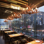 Antler Pendant Chandelier for Home Decor and Lighting, Industrial Style Deer Horn Fixture