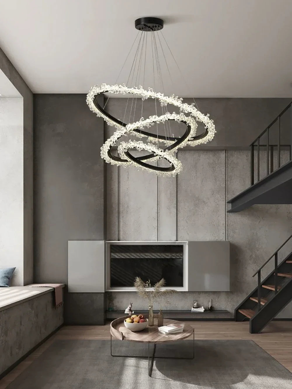 Crystal Pendant Chandelier: Designer LED Lighting for Living Room, Dining Room, Bedroom