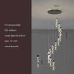 Nordic Acrylic LED Dimmable Chandelier Modern Luxury Foyer Pendant Lighting