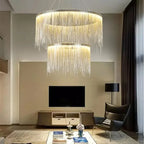 Tassel Chain LED Chandelier for Modern Living Room and Dining Room