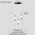 Modern Duplex High-rise LED Chandelier in Black Gold