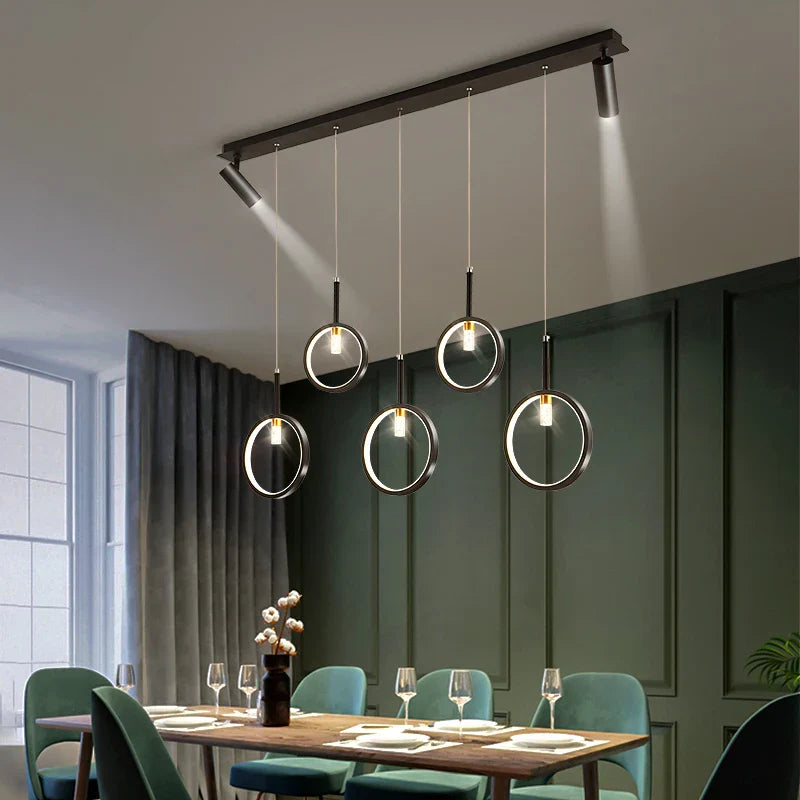 LED Dining Chandelier: Modern Pendant Light for Home Decor & Bar Counter