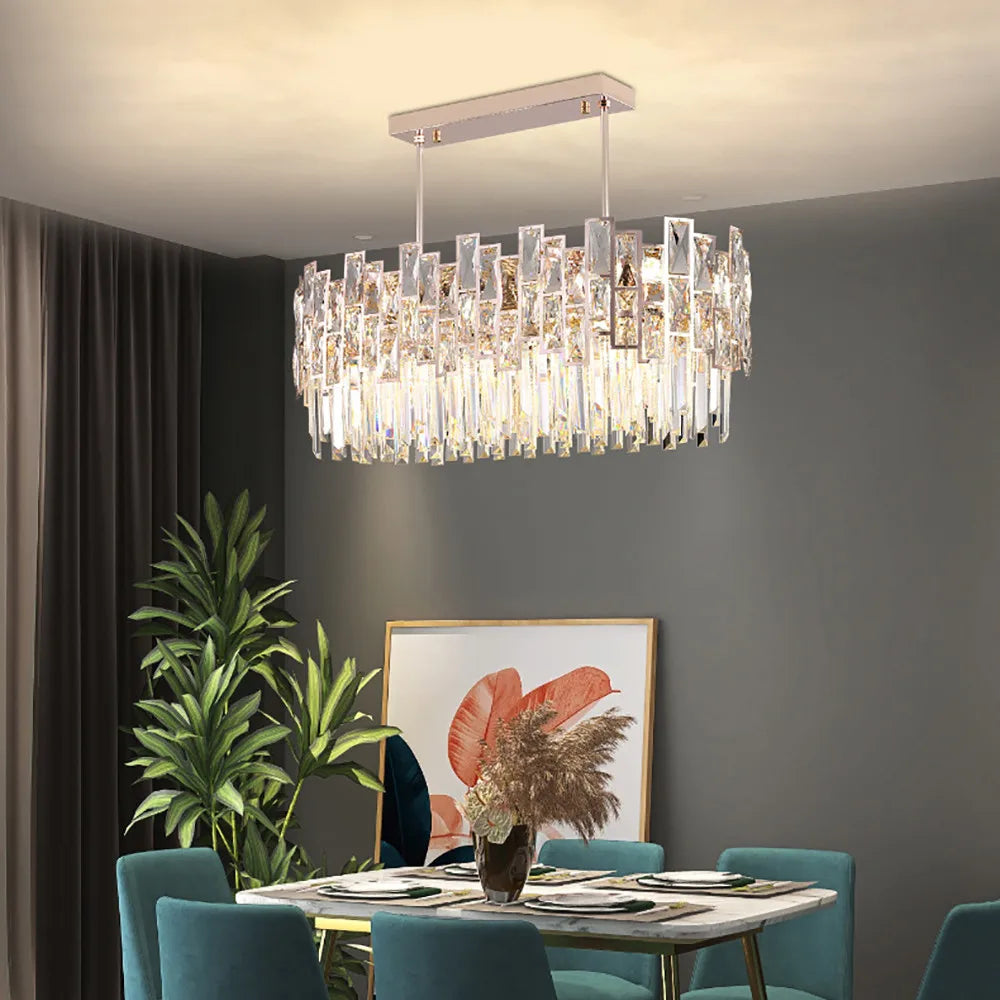 Modern Crystal Chandelier for High-End Living Room Decor Lighting