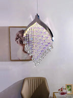 Purple Crystal Chandeliers: Minimalist Restaurant Bedroom Pendant Lamp