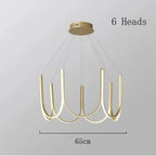 U-Shape LED Pendant Chandelier for Modern Minimalist Luxury Home Decor