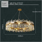 Crystal LED Oval Chandelier for Dining Room Lighting