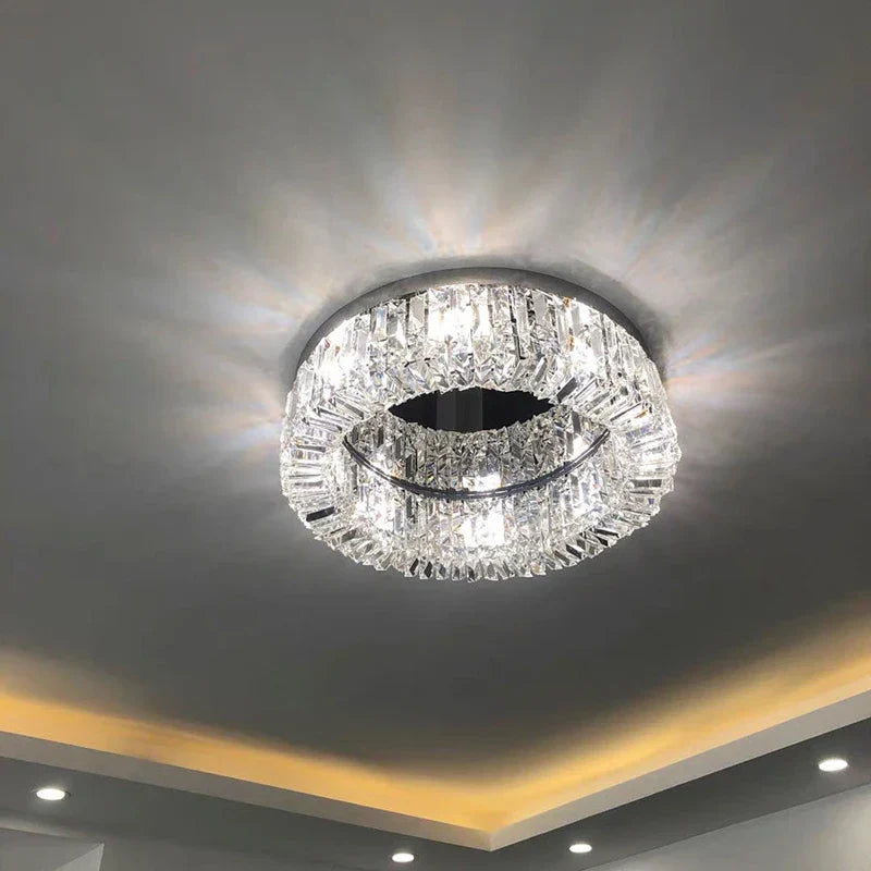 Elegant Gold Crystal Chandelier Ceiling Light for Luxury Home Decor