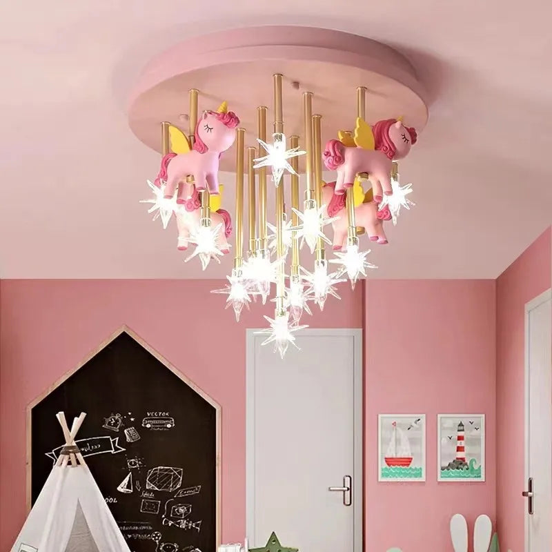Star Anime Animal Ceiling Light for Kids Room Decor