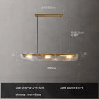 Art Glass Dining Table Chandelier: Modern Luxury LED Hanging Light Fixtures