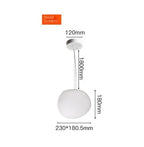 Glass Ball LED Pendant Light - Modern White Nordic Hanging Fixture