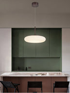 Modern White LED Circular Pendant Light for Restaurant, Coffee Shop, and Study