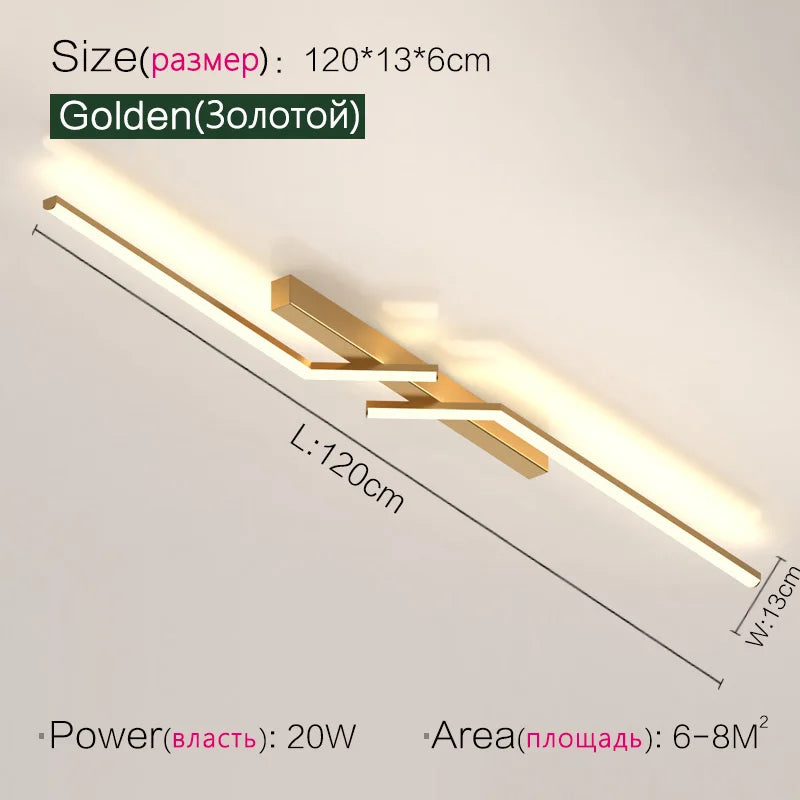 LED Strip Ceiling Lights: Modern Minimalist Corridor & Balcony Lighting