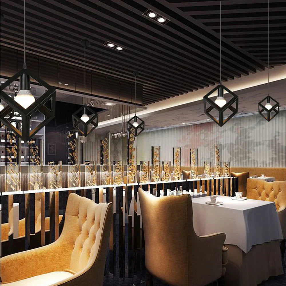 Iron Pendant Light: Industrial Retro Vintage Hanging Lamp for Dining Room and Kitchen