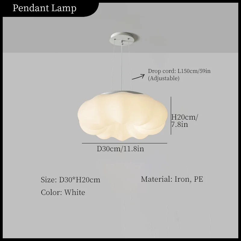 LED Cloud Pendant Light Modern Children's Room Chandelier