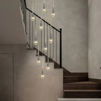 Modern Crystal Long Chandelier for Sales Department, Living Room & Restaurant
