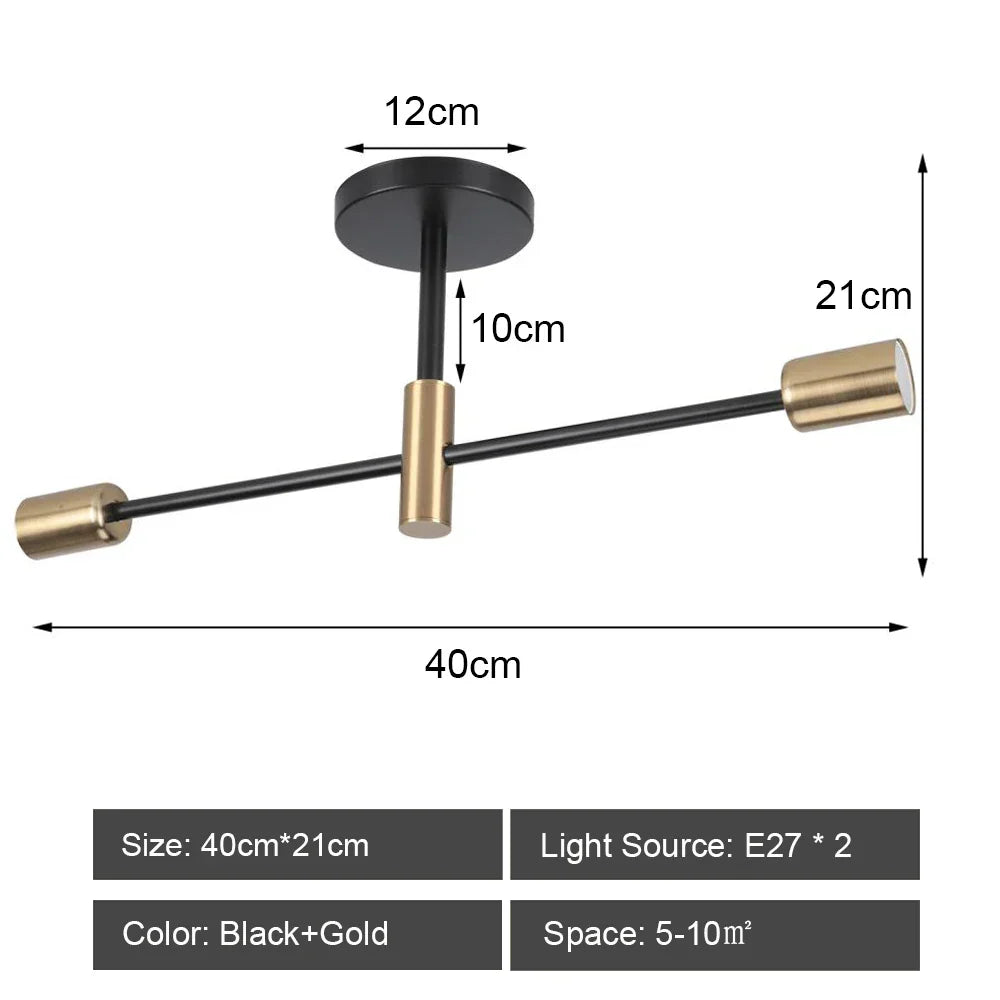 Iron Wrought Chandelier LED Ceiling Light Fixture Modern Vintage Decor Lighting