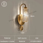 Crystal Wall Light: Minimalist Bedside Loft Wall Sconce for Living Room