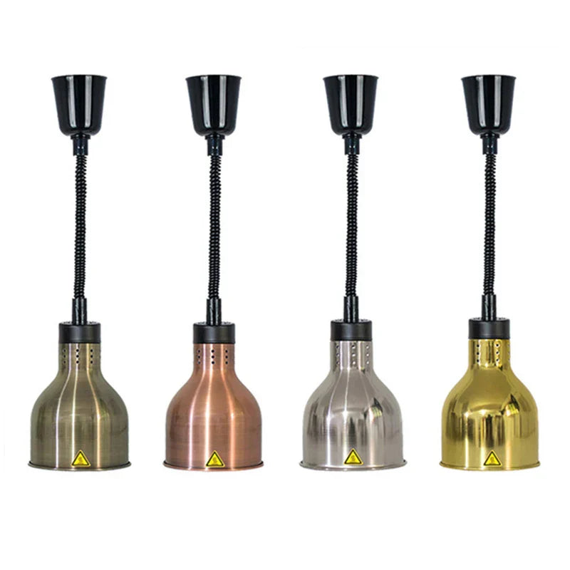 Electric Food Heat Lamp: Telescopic Pendant Light for Restaurant's Kitchen Fixtures