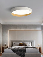 Wood Grain Round LED Ceiling Lamp for Living Room, Bedroom, and Study