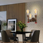 Rustic Water Pipe Wall Sconce Light for Home Decor