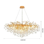 Gold Chandelier Glass Pendant Lamp for Home Decor - Modern Luxury Lighting