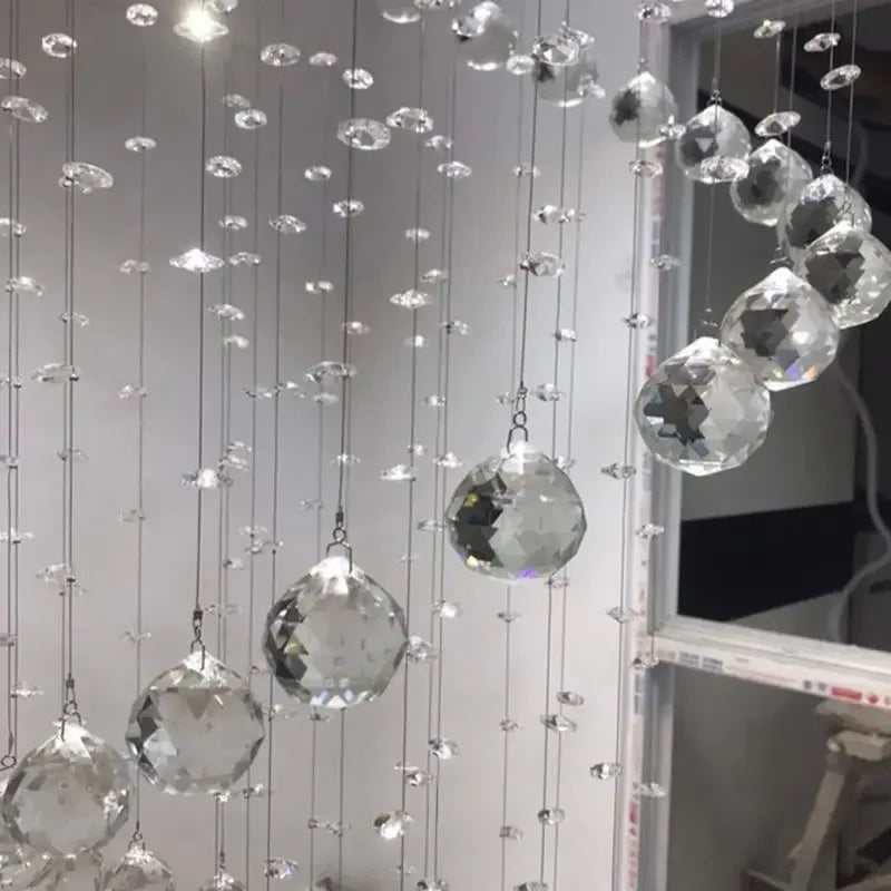 Modern K9 LED Crystal Chandelier for Living Room Staircase Bedroom Hotel Hall