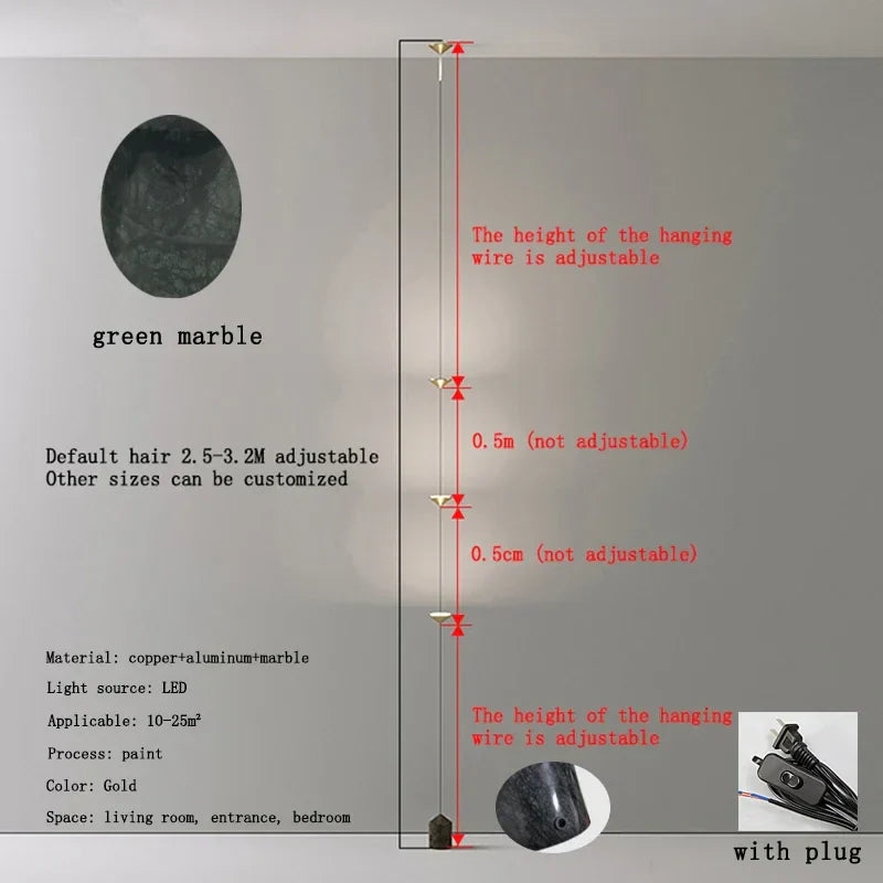 Modern Minimalist LED Floor Lamp for Living Room with Wall Mount Fixture