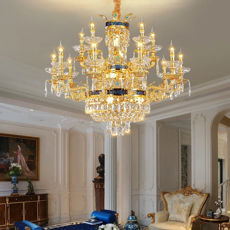 Luxury Villa Crystal Chandelier for Living Room, Dining Room, Bedroom