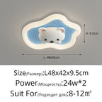 Kids Room Ceiling Lights Pink Blue Modern Children's Lamp for Home Decor